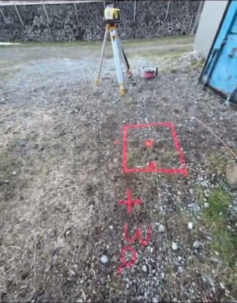 Absteckung mit Laser